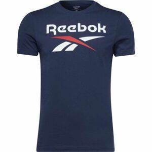 Reebok RI BIG LOGO TEE Pánske tričko, tmavo modrá, veľkosť L