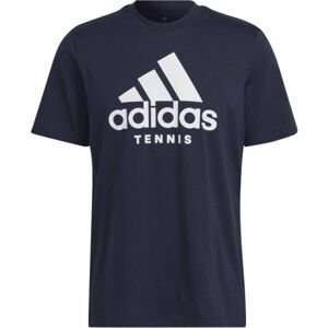 adidas TNS LOGO T Pánske tenisové tričko, tmavo modrá, veľkosť L