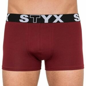 Styx MEN'S BOXERS SPORTS RUBBER Pánske boxerky, vínová, veľkosť S