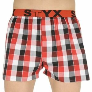 Styx MEN'S BOXERS SHORTS SPORTS RUBBER Pánske trenky, červená, veľkosť XXL