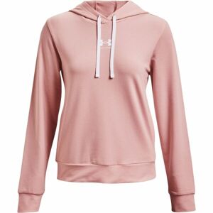 Under Armour RIVAL TERRY HOODIE Dámska mikina, ružová, veľkosť L