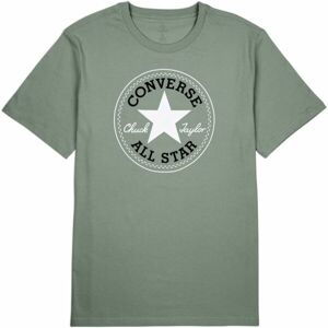 Converse CHUCK PATCH TEE Pánske tričko, zelená, veľkosť S