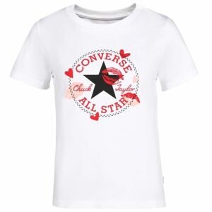 Converse VALENTINE’S DAY CLASSIC TEE Dámske tričko, biela, veľkosť M