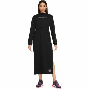 Nike NSW IC FLC LS DRESS Dámske šaty, čierna, veľkosť XS