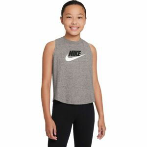 Nike NSW TANK JERSEY Dievčenské tielko, sivá, veľkosť