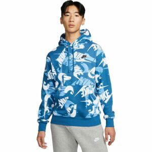 Nike NSW SPE+ BB AOP PO HOODIE RF Pánska mikina, modrá, veľkosť L