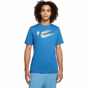 Nike NSW 12 MO SWOOSH TEE M Pánske tričko, modrá, veľkosť M