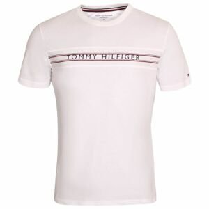 Tommy Hilfiger CLASSIC-CN SS TEE PRINT Pánske tričko, biela, veľkosť L