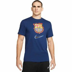 Nike FCB M NK CREST 92TRAP TEE tmavo modrá M - Pánske futbalové tričko