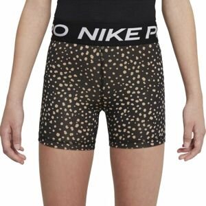 Nike NP DF 3IN SHORT ANML AOP Dievčenské športové šortky, čierna, veľkosť M