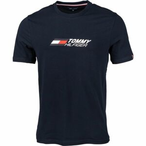 Tommy Hilfiger ESSENTIALS BIG LOGO S/S Pánske tričko, tmavo modrá, veľkosť S