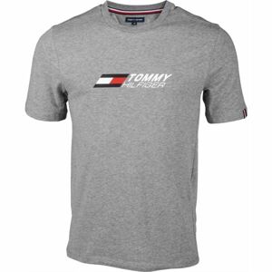 Tommy Hilfiger ESSENTIALS BIG LOGO S/S Pánske tričko, sivá, veľkosť L