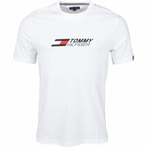 Tommy Hilfiger ESSENTIALS BIG LOGO S/S Pánske tričko, biela, veľkosť XXL