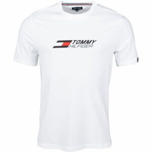 Tommy Hilfiger ESSENTIALS BIG LOGO S/S Pánske tričko, biela, veľkosť L