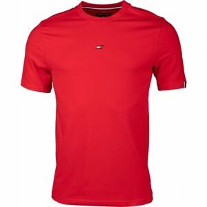Tommy Hilfiger ESSENTIALS SMALL LOGO S/S Pánske tričko, červená, veľkosť M