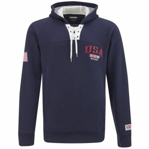 CCM FLAG HOODIE TEAM USA tmavo modrá S - Pánska mikina