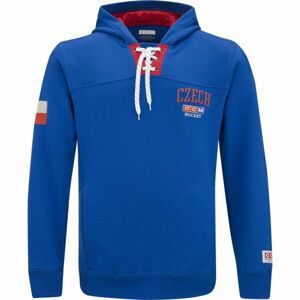 CCM FLAG HOODIE TEAM CZECH modrá XL - Pánska mikina