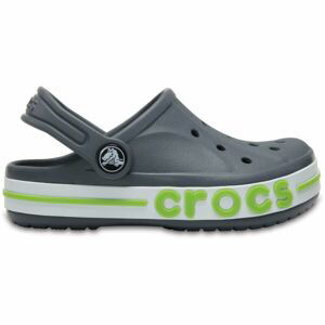 Crocs BAYABAND CLOG K Detské šľapky, tmavo sivá, veľkosť 27/28