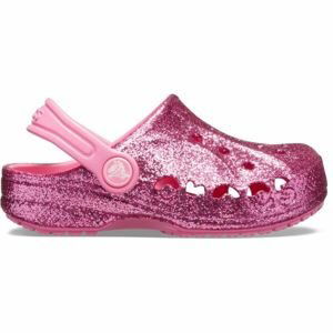 Crocs BAYA GLITTER CLOG Detské šľapky, ružová, veľkosť 32/33