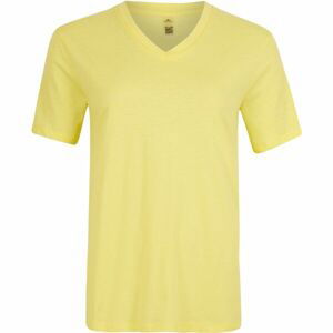 O'Neill ESSENTIALS V-NECK T-SHIRT Dámske tričko, žltá, veľkosť XL