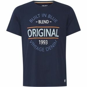 BLEND T-SHIRT S/S Pánske tričko, tmavo modrá, veľkosť L