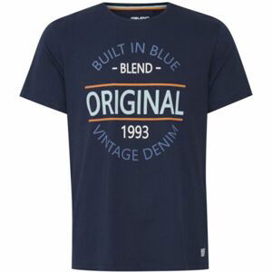 BLEND T-SHIRT S/S Pánske tričko, tmavo modrá, veľkosť S