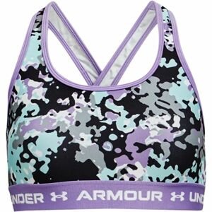 Under Armour CROSSBACK MID PRINTED Dievčenská športová podprsenka, fialová, veľkosť XL