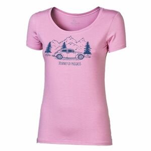 Progress LIBERTA BEETLE Dámske bambusové tričko s potlačou, ružová, veľkosť M