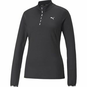 Puma PUMA STRONG 1/4 ZIP Dámske tričko, čierna, veľkosť XL