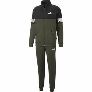 Puma POWER COLORBLOCK SUIT FL Pánska  tepláková súprava, khaki, veľkosť L