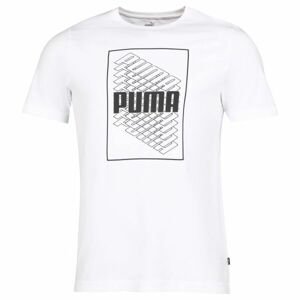 Puma WORDING GRAPHIC TEE Pánske tričko, biela, veľkosť L