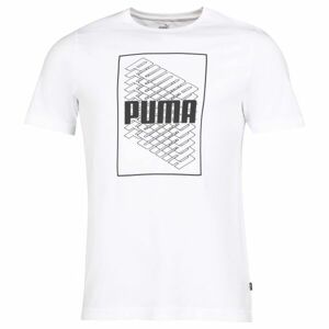 Puma WORDING GRAPHIC TEE Pánske tričko, biela, veľkosť M