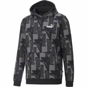 Puma POWER AOP HOODIE FL Pánska mikina, sivá, veľkosť L