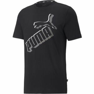 Puma ESS+BIG LOGO TEE Pánske tričko, čierna, veľkosť L