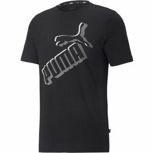 Puma ESS+BIG LOGO TEE Pánske tričko, čierna, veľkosť M