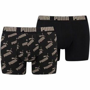 Puma MEN AOP BOXER 2P Pánske boxerky, čierna, veľkosť M