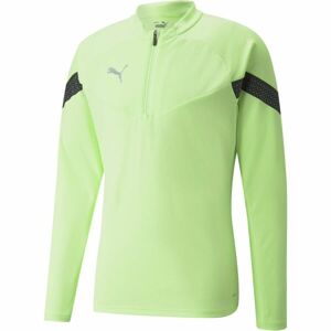 Puma TEAMFINAL TRAINING 1/4 ZIP TOP Pánska športová mikina, svetlo zelená, veľkosť L