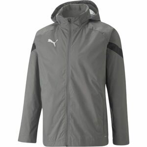 Puma TEAMFINAL ALL WEATHER JACKET Pánska futbalová mikina, tmavo sivá, veľkosť L