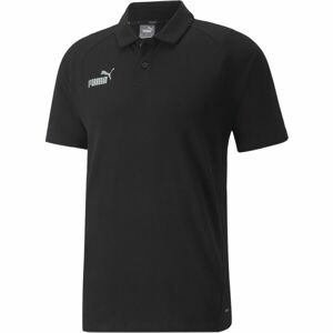 Puma TEAMFINAL CASUALS POLO Pánske tričko, čierna, veľkosť M