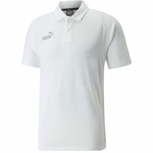 Puma TEAMFINAL CASUALS POLO Pánske tričko, biela, veľkosť S