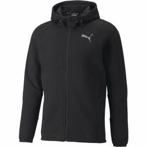 Puma EVOSTRIPE FULL-ZIP HOODIE Pánska športová mikina, čierna, veľkosť L