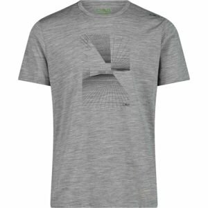 CMP T-SHIRT Pánske tričko, sivá, veľkosť XXXXL