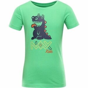 NAX LIEVRO Detské bavlnené tričko, zelená, veľkosť 104-110