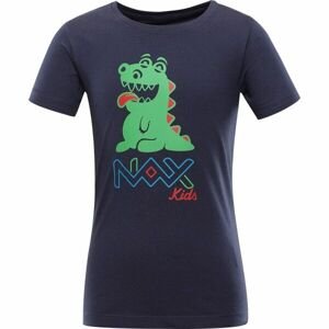 NAX LIEVRO Detské bavlnené tričko, tmavo modrá, veľkosť 104-110