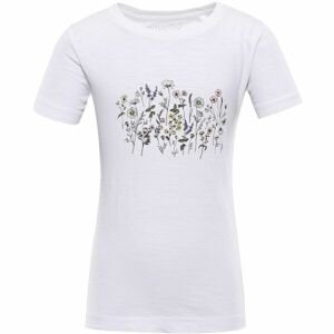 NAX JULEO Detské bavlnené tričko, biela, veľkosť 128-134