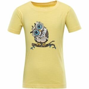 NAX JULEO Detské bavlnené tričko, žltá, veľkosť 104-110
