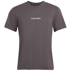 Calvin Klein S/S CREW NECK Pánske tričko, tmavo sivá, veľkosť L