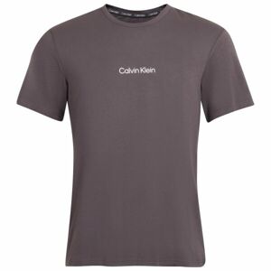 Calvin Klein S/S CREW NECK Pánske tričko, tmavo sivá, veľkosť M