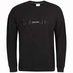 Calvin Klein EMB ICON LOUNGE-L/S SWEATSHIRT Pánska mikina, čierna, veľkosť XL