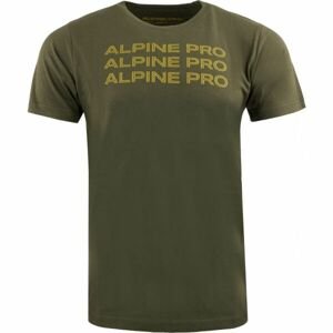 ALPINE PRO CUBAR Pánske tričko, khaki, veľkosť L